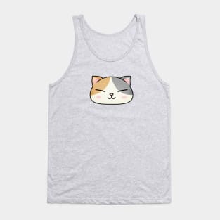 Cute Calico Cat Face Tank Top